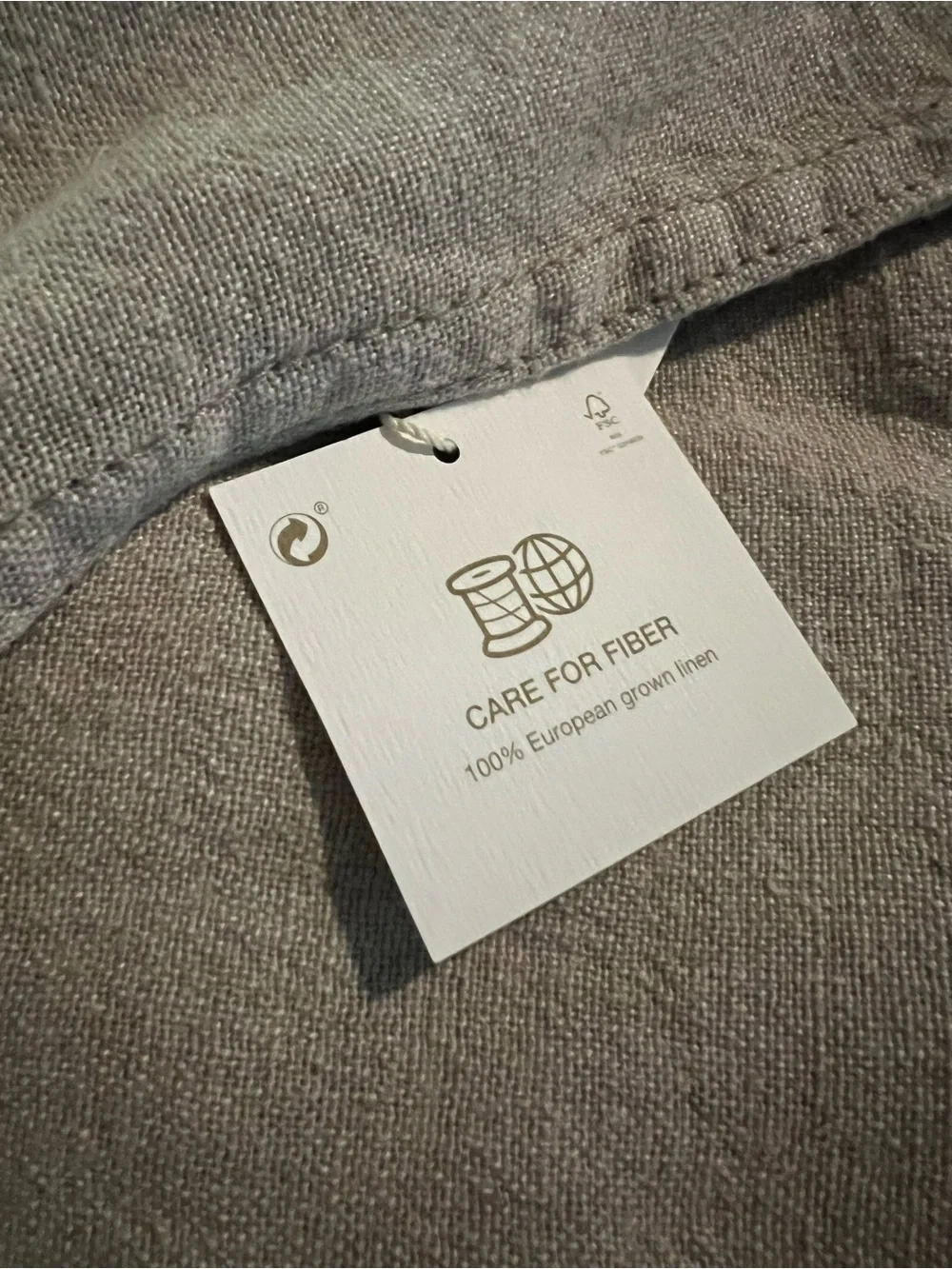 NWT Zara Home 100% Linen Pillowcases in Gray Taupe 12 x 19.5 in